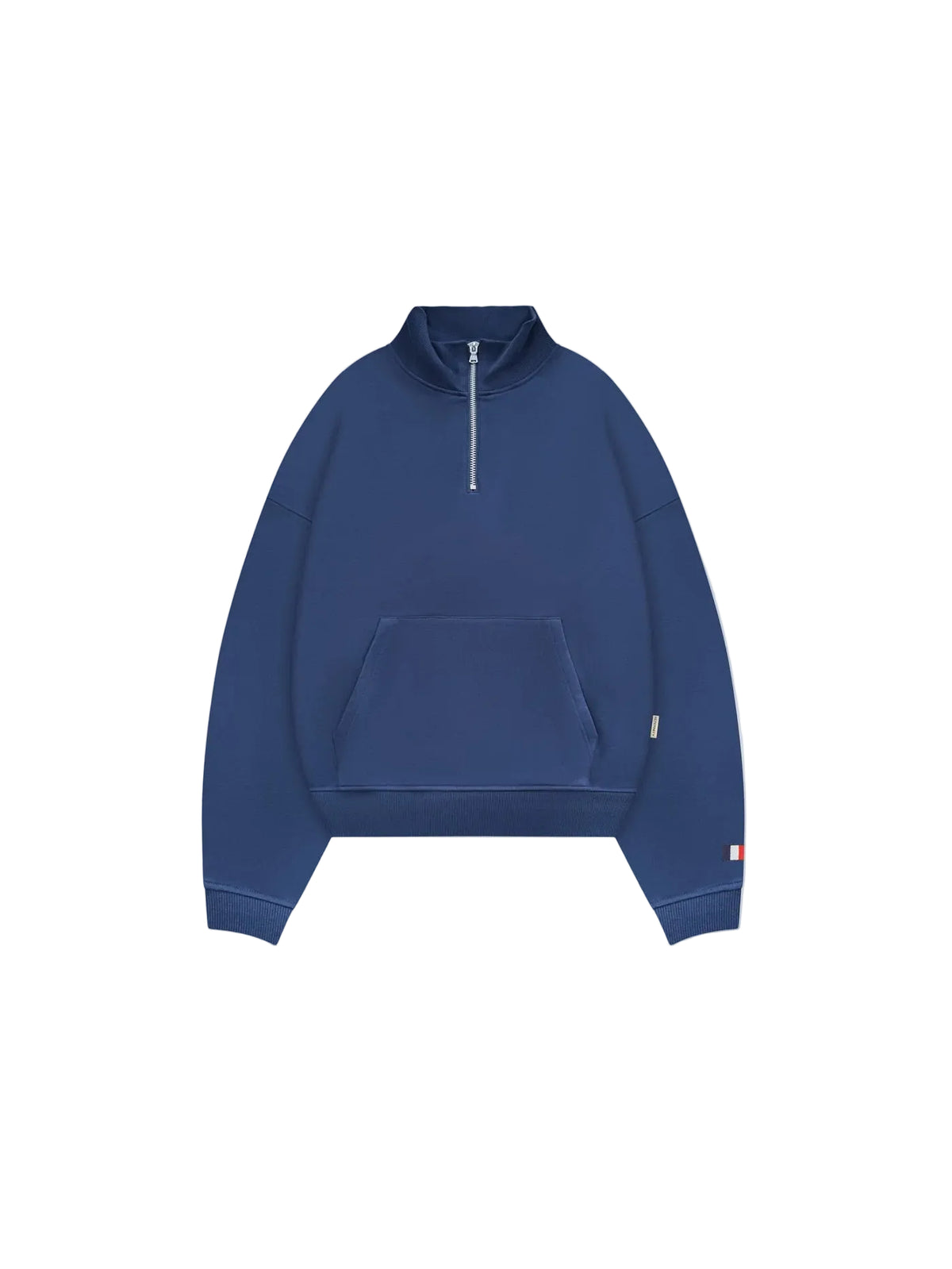 Sudadera Reternity Saint Germain Half Zip en azul marino con medio cierre metálico y bolsillo canguro