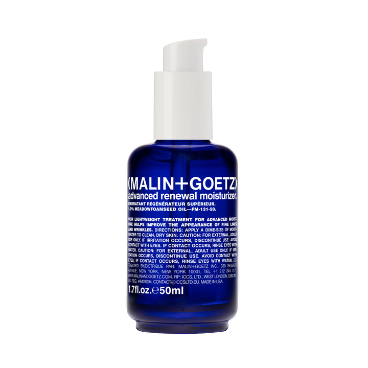 MALIN+GOETZ Advanced Renewal Moisturizer tarro hidratante antiedad retinol péptidos vista frontal
