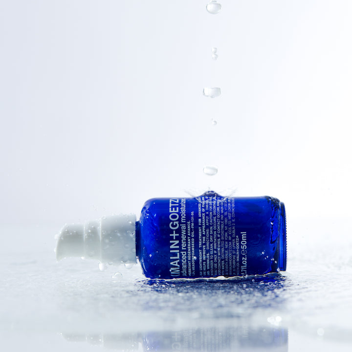 MALIN+GOETZ Advanced Renewal Moisturizer detalle textura crema antiedad premium skincare