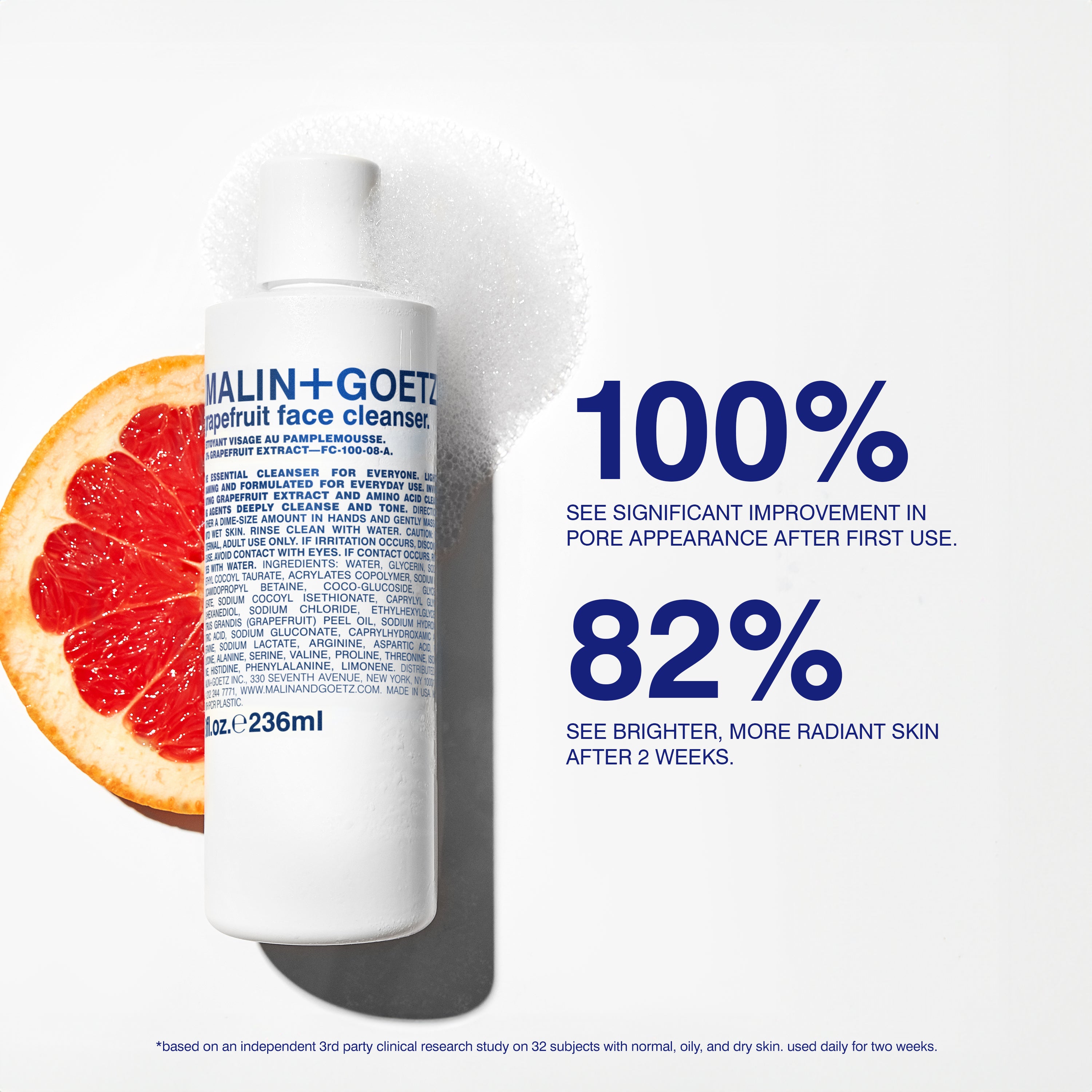 Grapefruit Face Cleanser detalle textura espuma limpiadora pomelo
