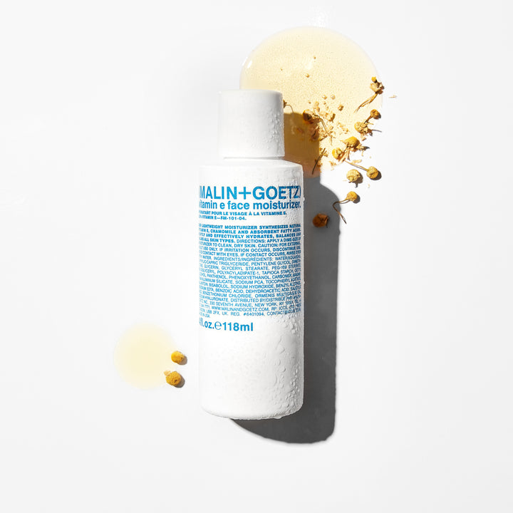 MALIN+GOETZ Vitamin E Face Moisturizer detalle textura hidratante
