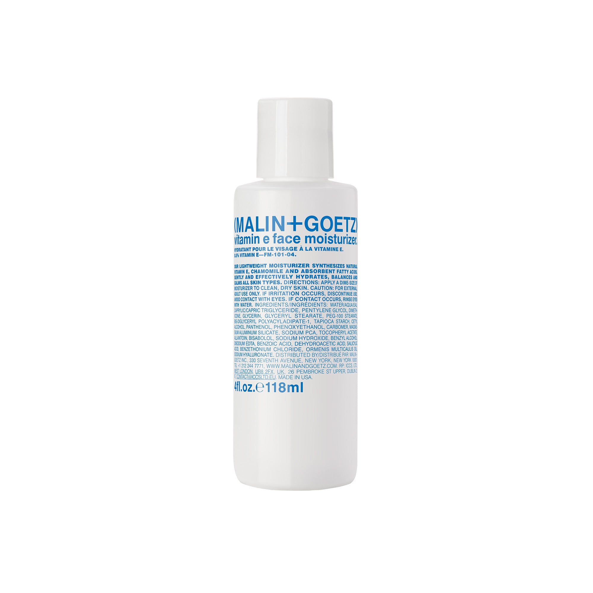 MALIN+GOETZ Vitamin E Face Moisturizer tarro hidratante facial vitamina E vista frontal