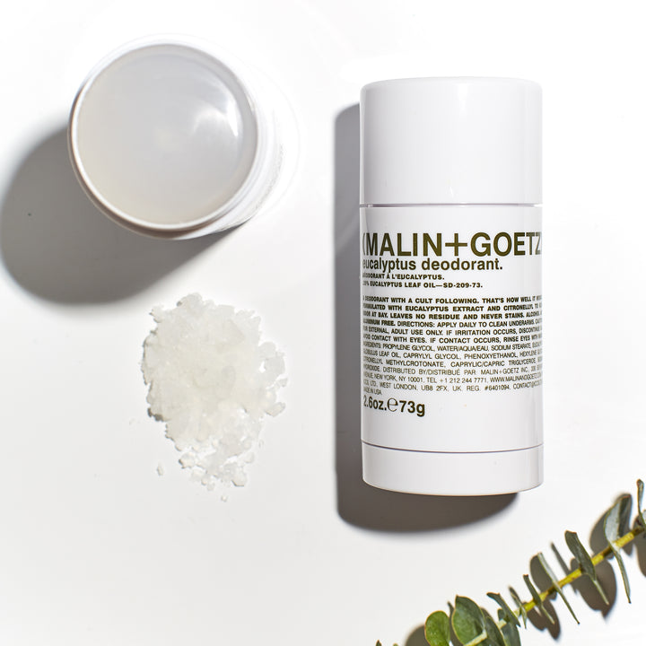 MALIN+GOETZ Desodorante Eucalyptus detalle etiqueta ingredientes activos eucalipto