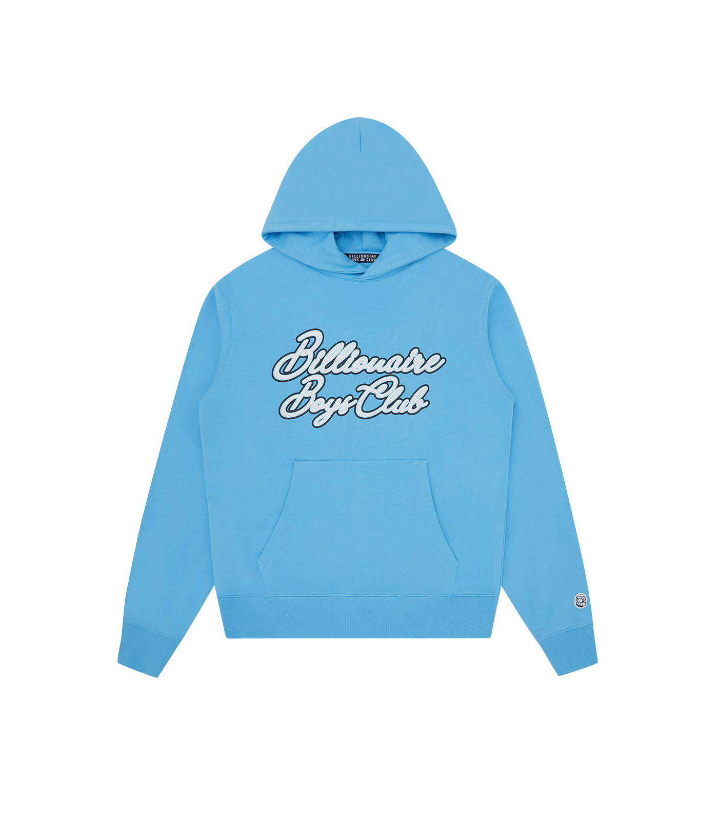 Sudadera azul  Billionaire Boys Club Diamond Script Logo con serigrafí glitter vintage y capucha