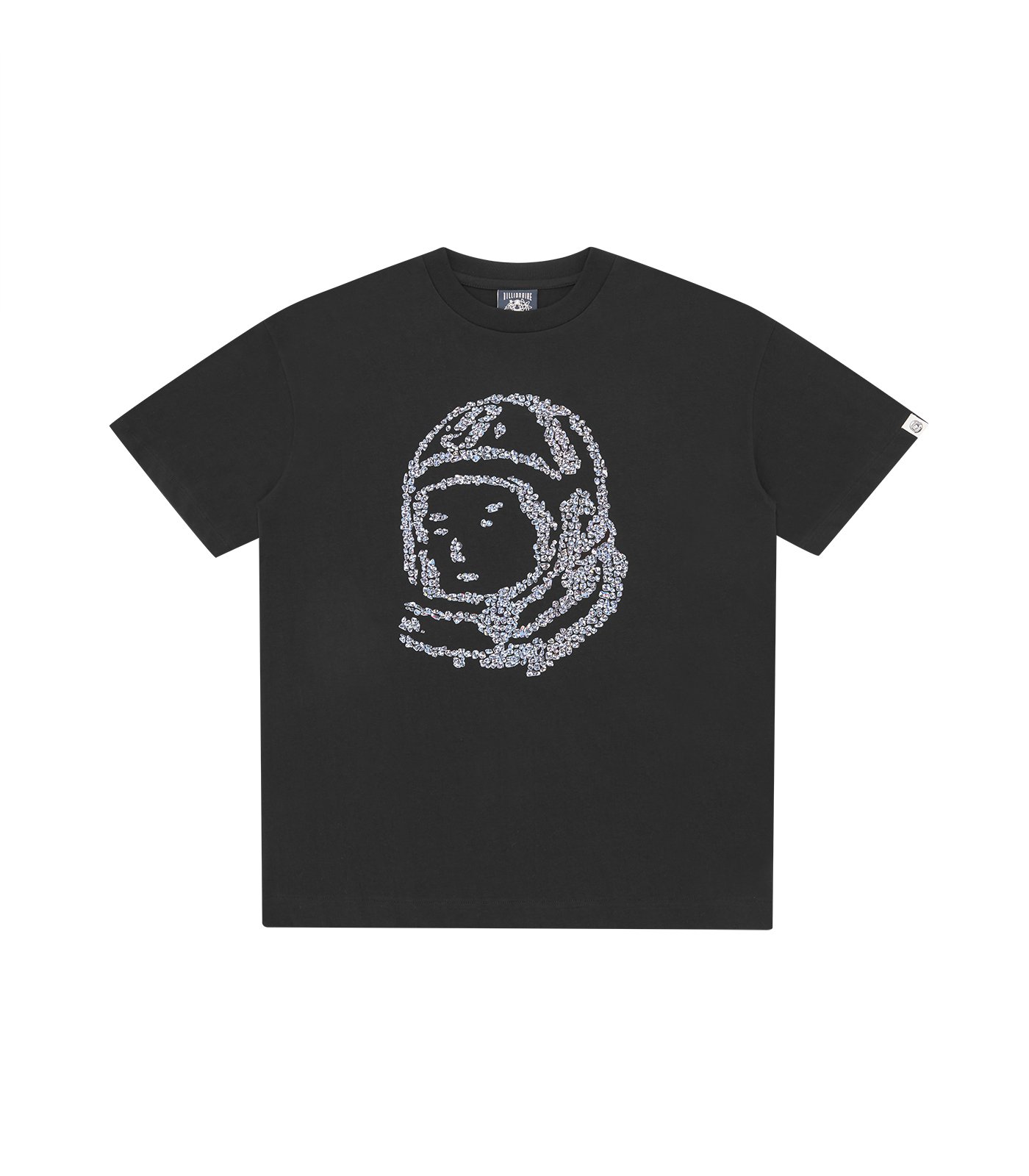 Camiseta negra Gem Stone Astro de Billionaire Boys Club. Con el icónico casco del astronauta con un gráfico de gemas en la parte frontal.
