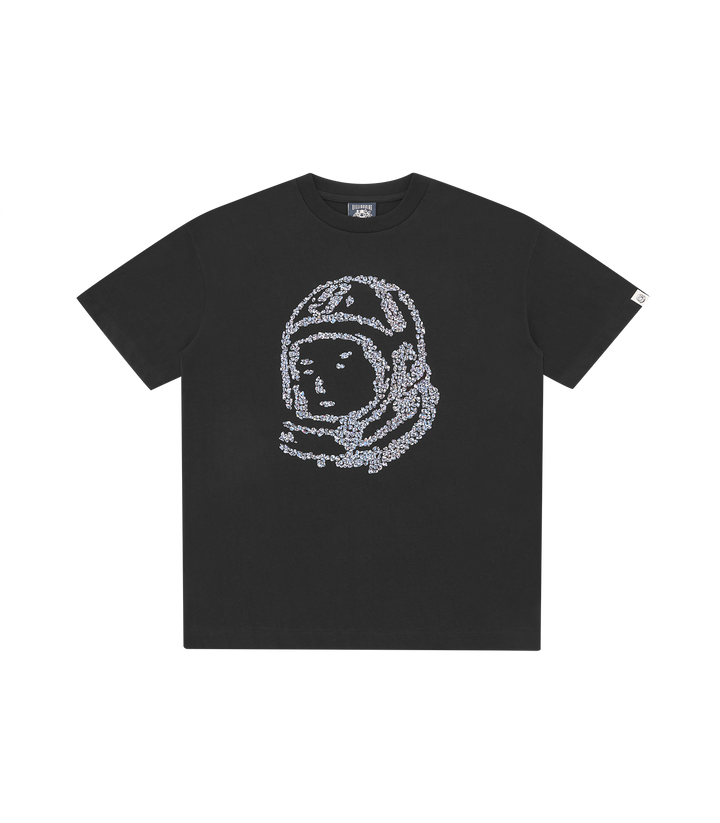 Camiseta negra Gem Stone Astro de Billionaire Boys Club. Con el icónico casco del astronauta con un gráfico de gemas en la parte frontal.