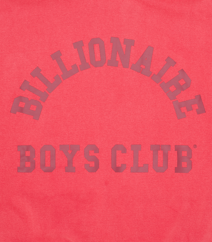 Espalda de la sudadera con capucha y cremallera Billionaire Boys Club roja con logo BILLIONAIRE BOYS CLUB, vista trasera