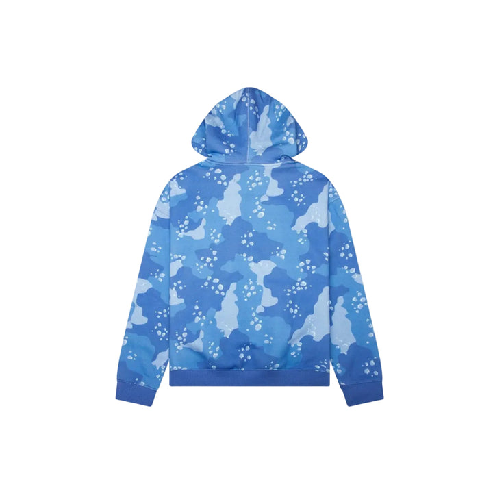 Sudadera Awake NY Camo Crown Logo en azul camuflaje vista por la espalda