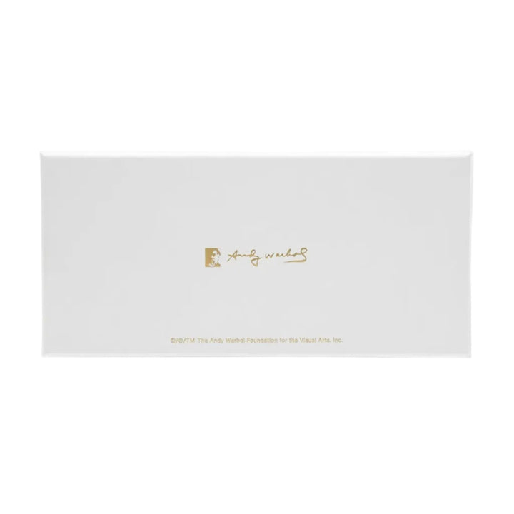 Caja blanca de las RSF The Warhol Azure con el sello dorado de la Andy Warhol Foundation