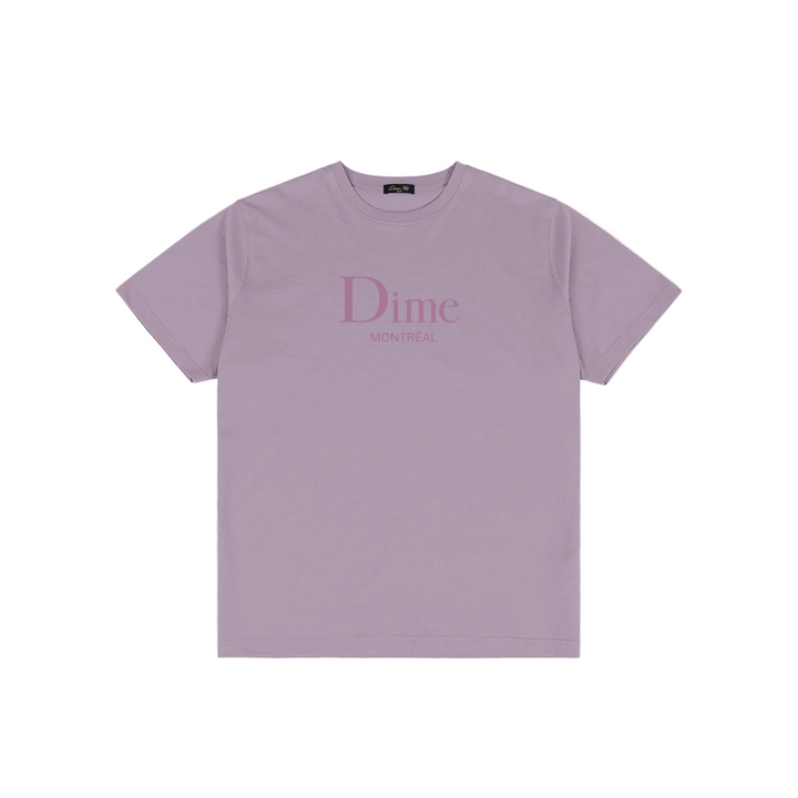 Camiseta Dime Classic MTL en plum gray con estampado Dime Montréal serigrafiado en el pecho