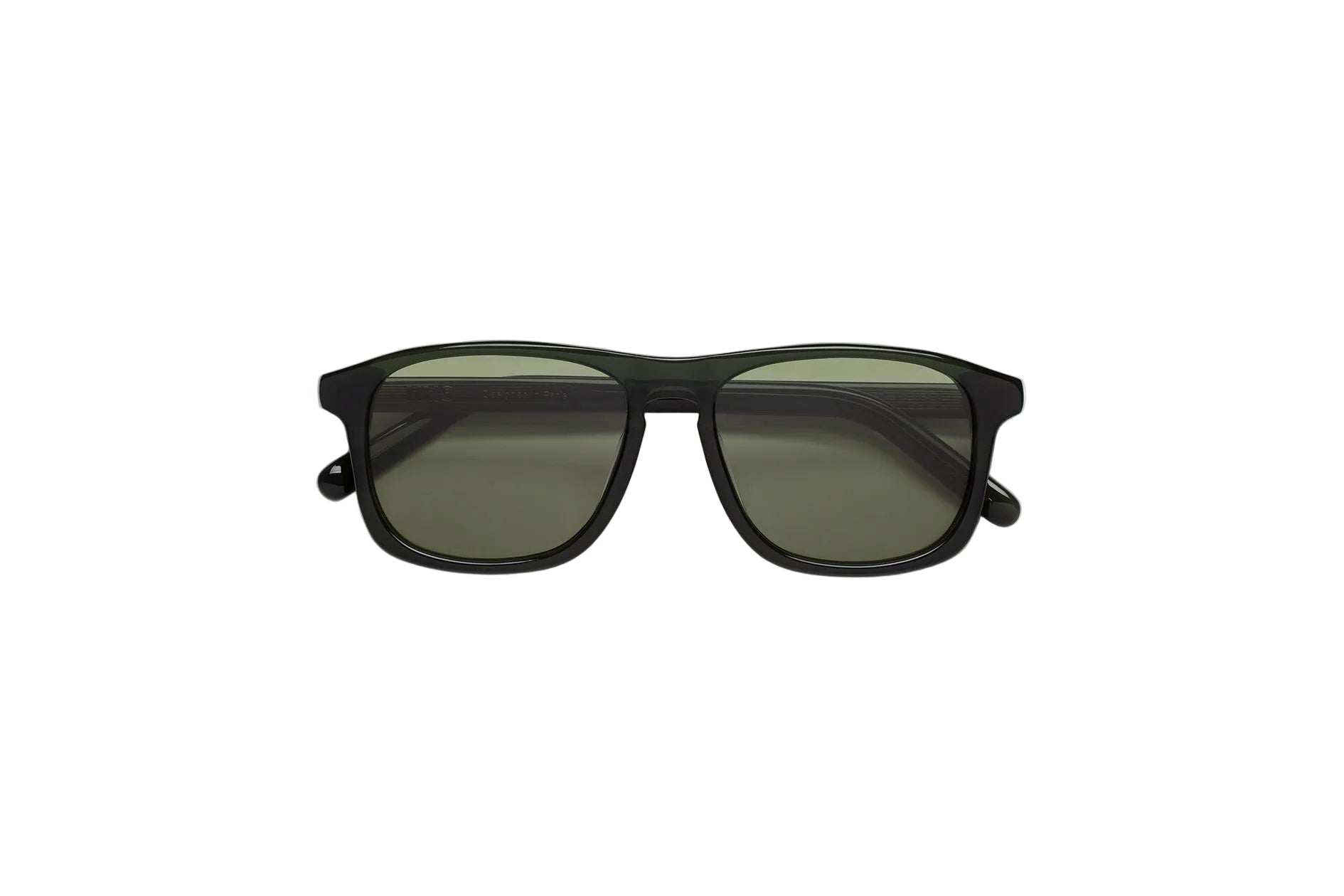 Gafas de sol MM6 Maison Margiela Lunettes 8 verdes con montura negra rectangular