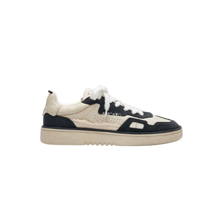 Zapatillas Axel Arigato Dice Patchwork Sneaker vista lateral piel y ante multicolor
