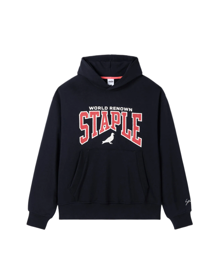 Sudadera Staple Starks color black regular fit. Print frontal  World renown STAPLE.