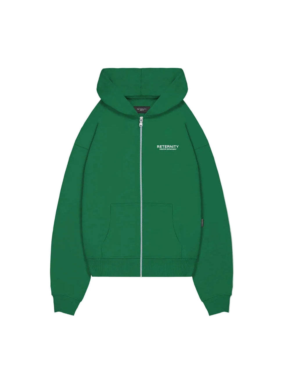 Sudadera con cremallera RETERNITY CREATIVE DEPARTMENT color verde, algodón