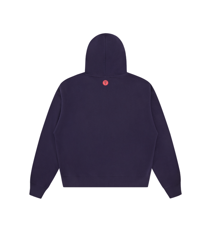 Espalda de la sudadera con capucha ICECREAM azul marino, vista trasera