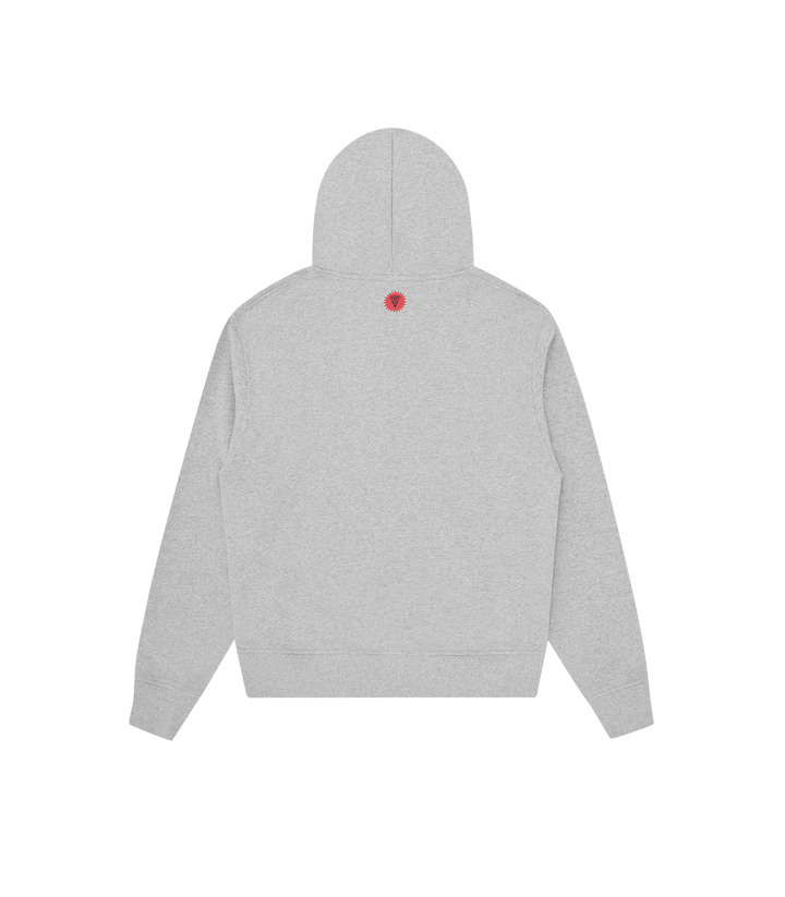 Sudadera con capucha ICECREAM Soft Serve gris jaspeado, vista trasera