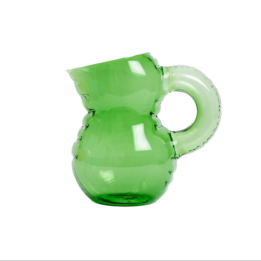 Jarra EMILY de cristal de Home Studyo emerald frontal
