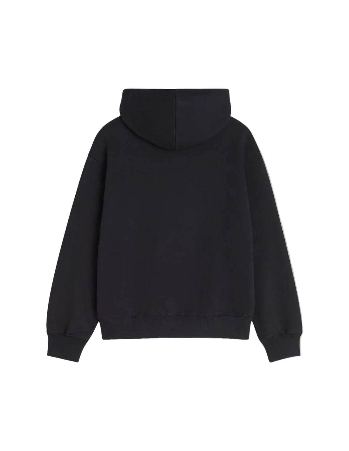 Espalda lisa de la sudadera con capucha Maison Kitsuné Paris Comfort negra, vista trasera