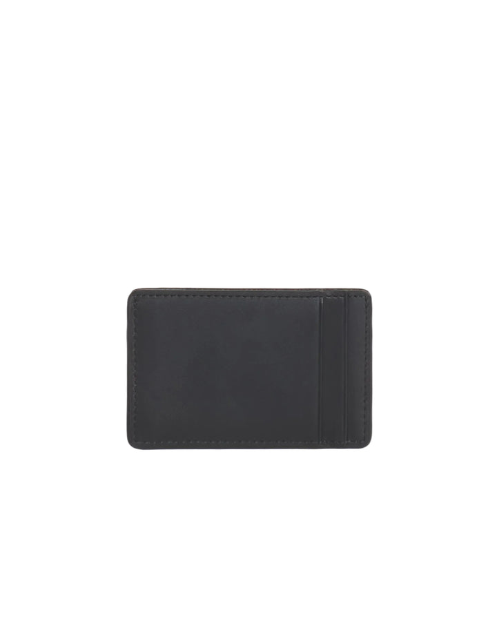 Parte trasera lisa del tarjetero Maison Kitsuné Fortune Fox negro, vista posterior