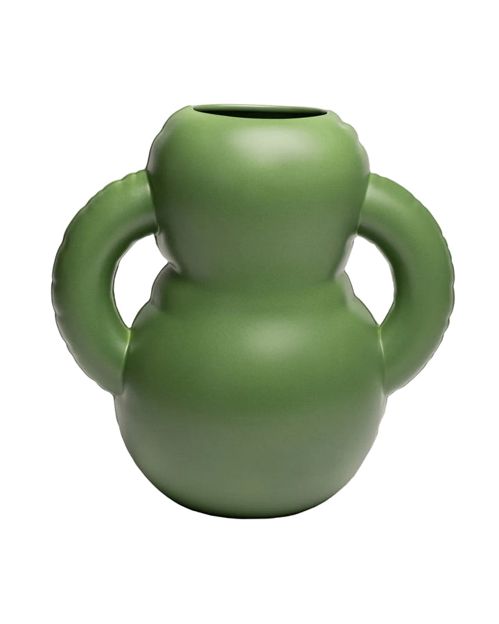 Jarrón de cerámica verde Oscar Matte de la colección Blow Up por Home Studyo
