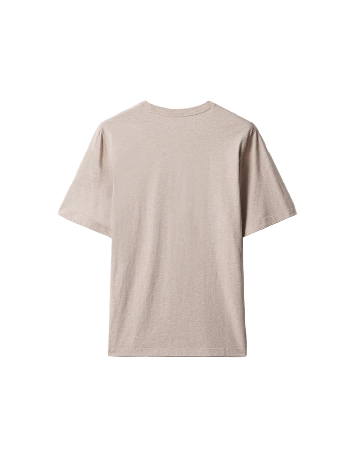 Espalda lisa de la camiseta Maison Kitsuné Fox Head beige, vista trasera