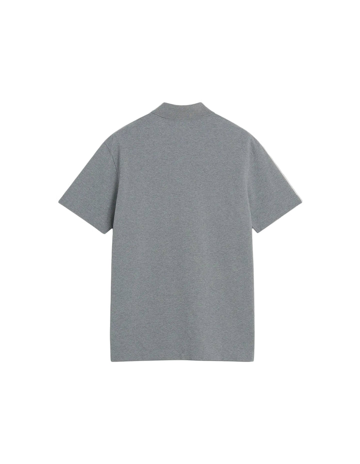 Espalda lisa del polo Maison Kitsuné Fox Head Comfort gris, vista trasera