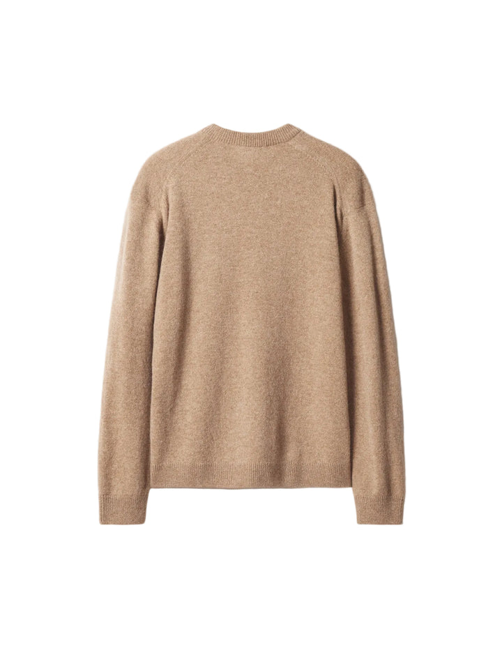 Espalda lisa del jersey Maison Kitsuné Fox Head Lambswool beige, vista trasera