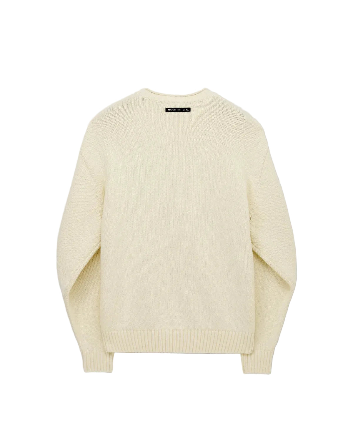 Jersey de punto Staple NY crema, vista de espalda