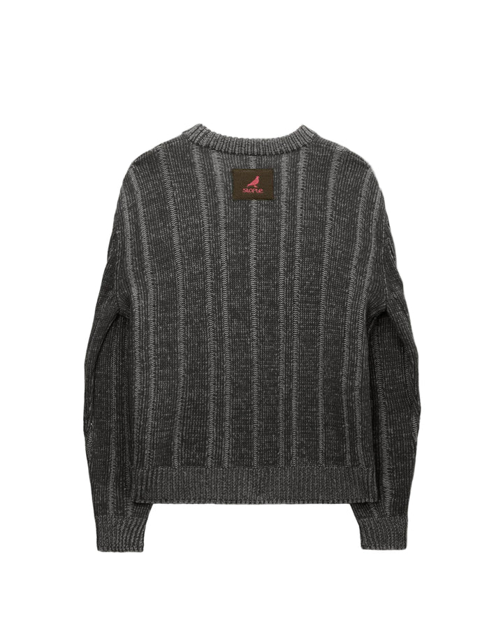 Cárdigan Staple Lockhart negro visto por la espalda
