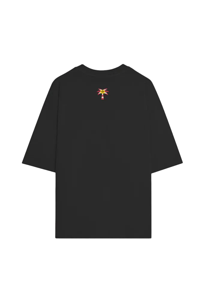 Camiseta Barrow Club negra detalle palmera smile centrado espalda
