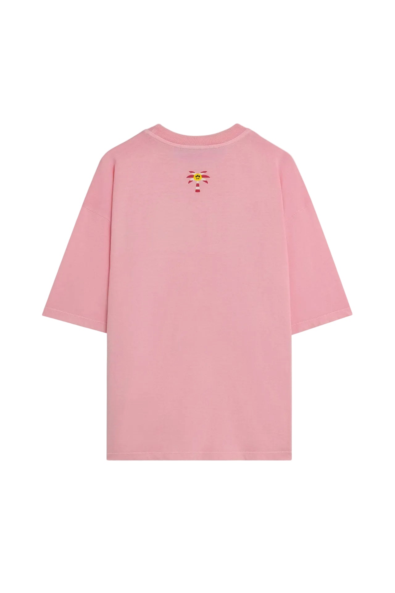 Camiseta Barrow Club rosa cipria detalle palmera smile centrado espalda