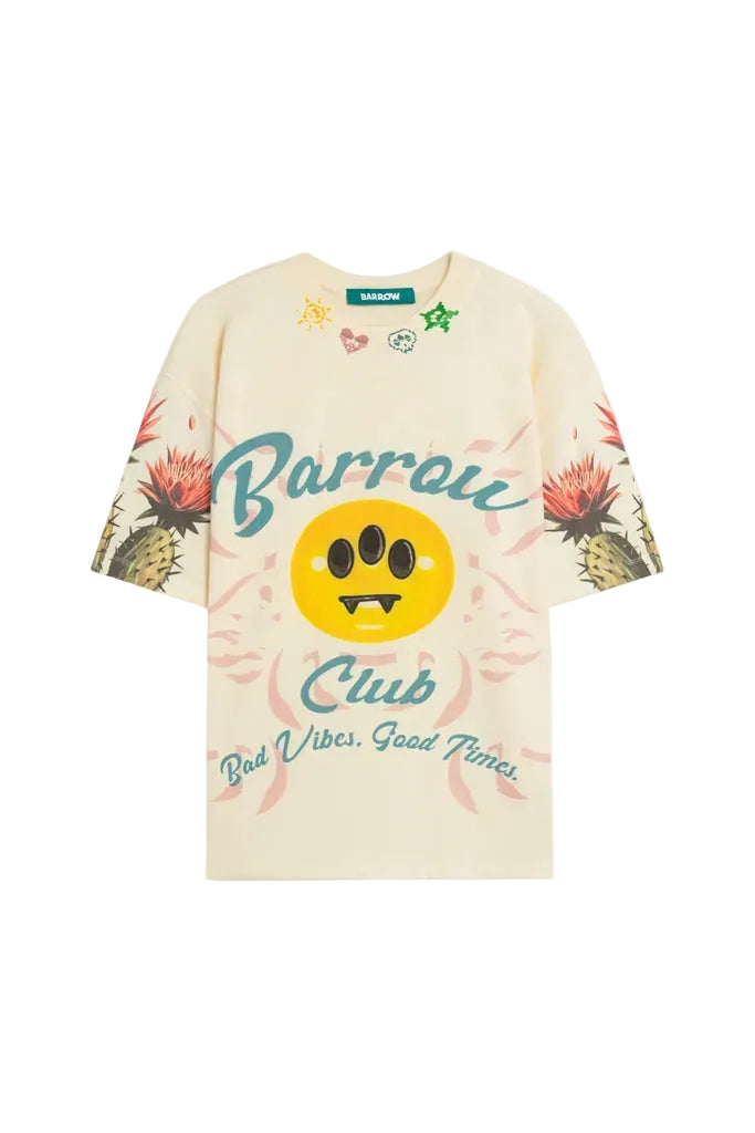 camiseta Barrow crema Barrow Club smile estampado