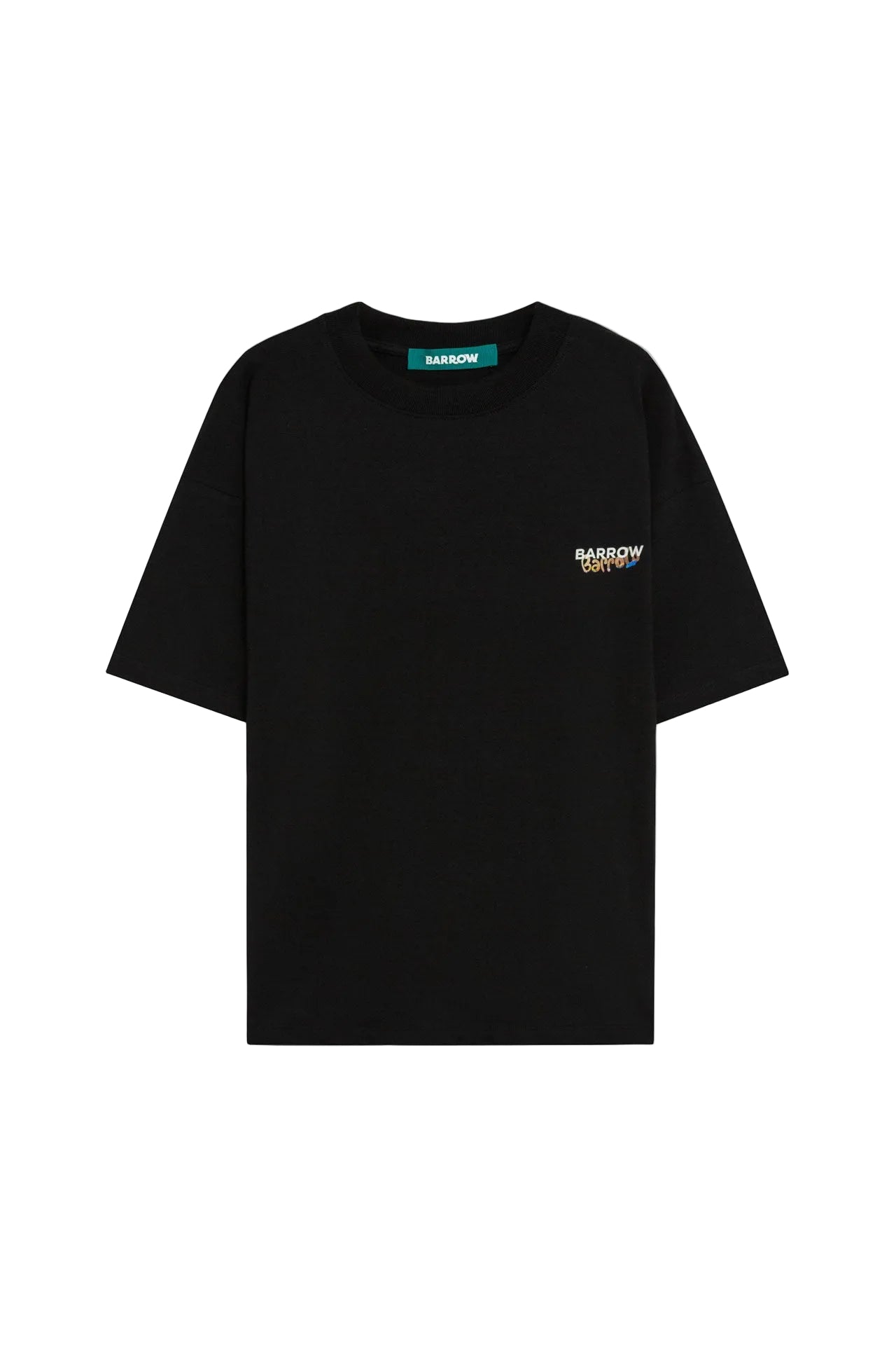 Camiseta Barrow Teddy Bear negra mini logo smile frontal corte relaxed fit