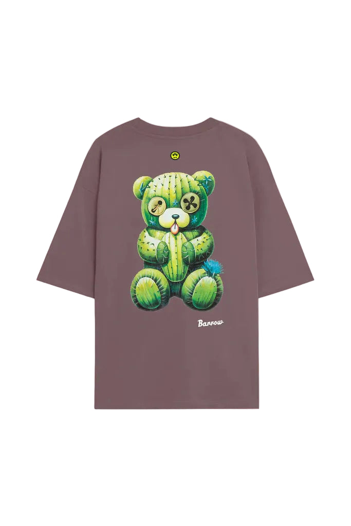 camiseta Barrow rosa teddy cactus estampado trasero