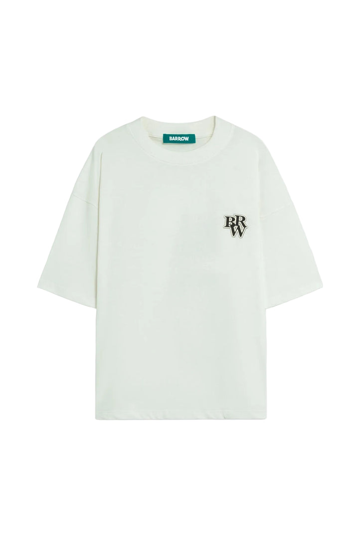 Camiseta Barrow Spike Smile Graphic Sand con logotipo BRW en el pecho. 