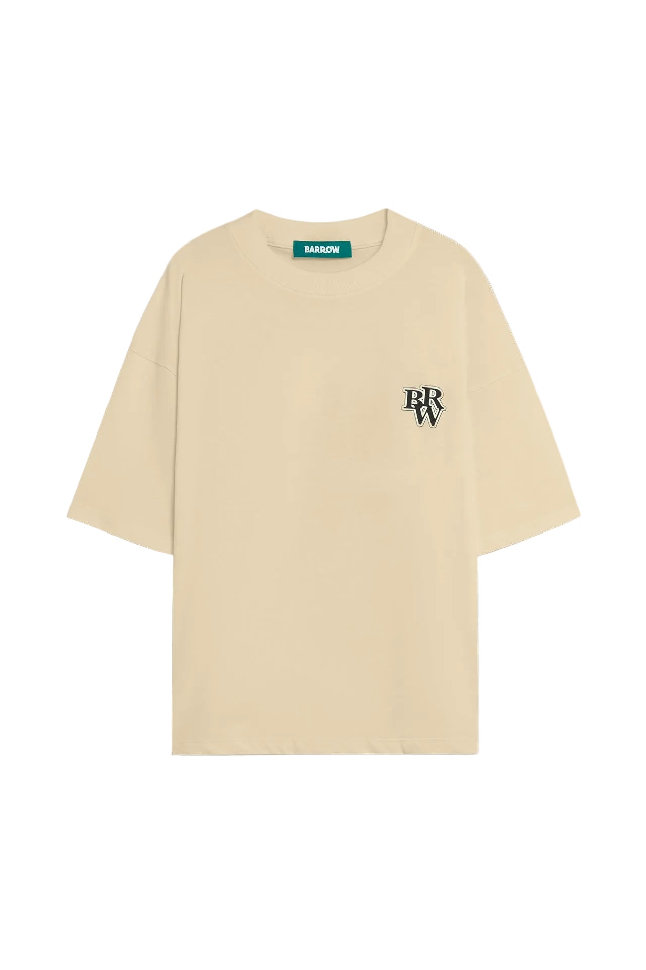Camiseta Barrow Spike Smile Graphic Sabbia con logotipo BRW en el pecho. 